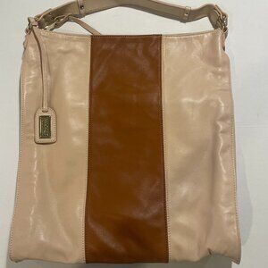 Badgley Mischka Two Tone Leather Handbag